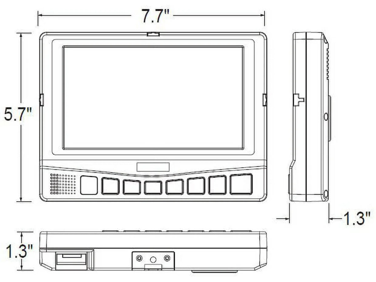 inputs 3 WDRV-7043M, with camera Color Up Monitor LCD 7" Back