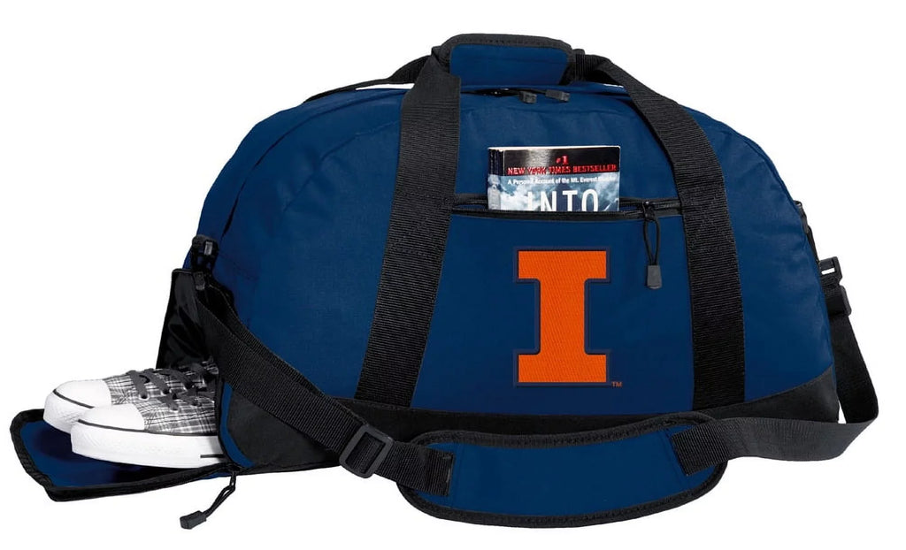 or Illini SHOE Illinois Duffel Bag Gym POCKET WITH