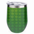 Eggshell Insulation Green Shape Hidove Big Cup Argyle Background Double 12oz U Insulated Textured Belly Steel Cups, Cups 304 Tumbler Vacuum Wine with Lid, Cup Layer Cup Stainless