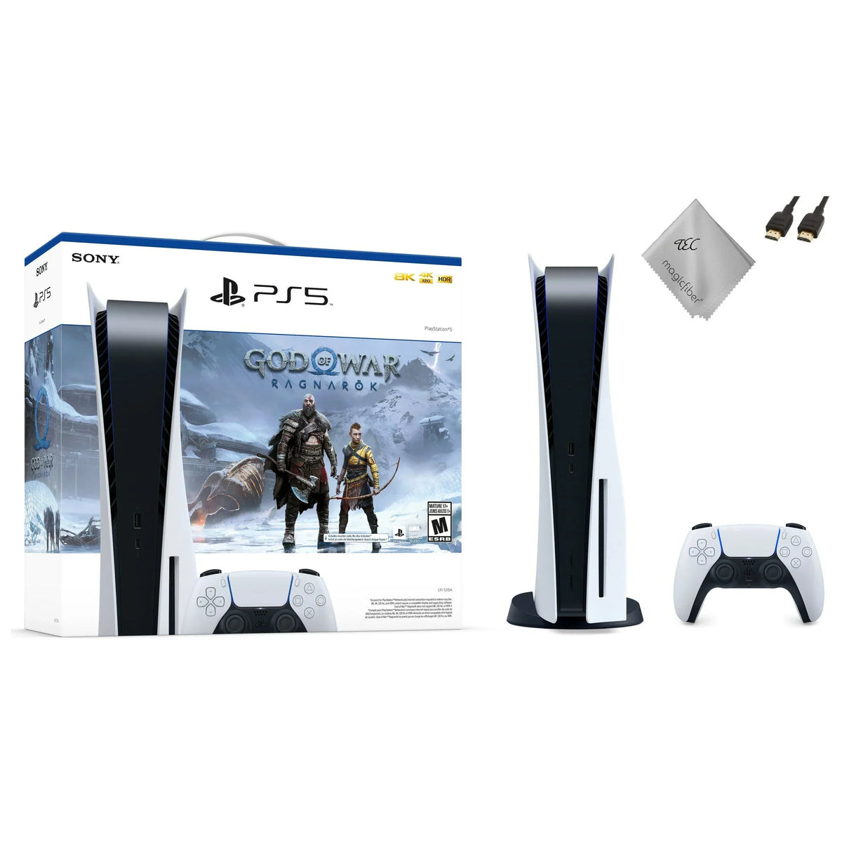with (Disc Bundle PlayStation_PS5 Version) of Ragnarök War(GOW) TEC Gaming New God Sony Console