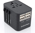 for European 4 China Charging Europe UK Countries Plug 150+ International Ireland - for 2.4A Smart America (SandBlack) USB by Adapter Adapter Italy for Sublimeware Travel Travel Adapters - Power -