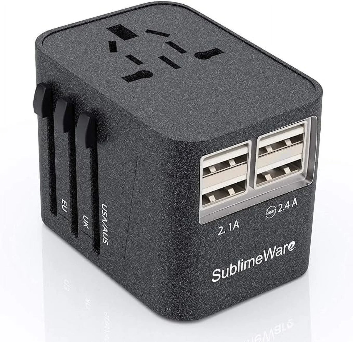 for European 4 China Charging Europe UK Countries Plug 150+ International Ireland - for 2.4A Smart America (SandBlack) USB by Adapter Adapter Italy for Sublimeware Travel Travel Adapters - Power -