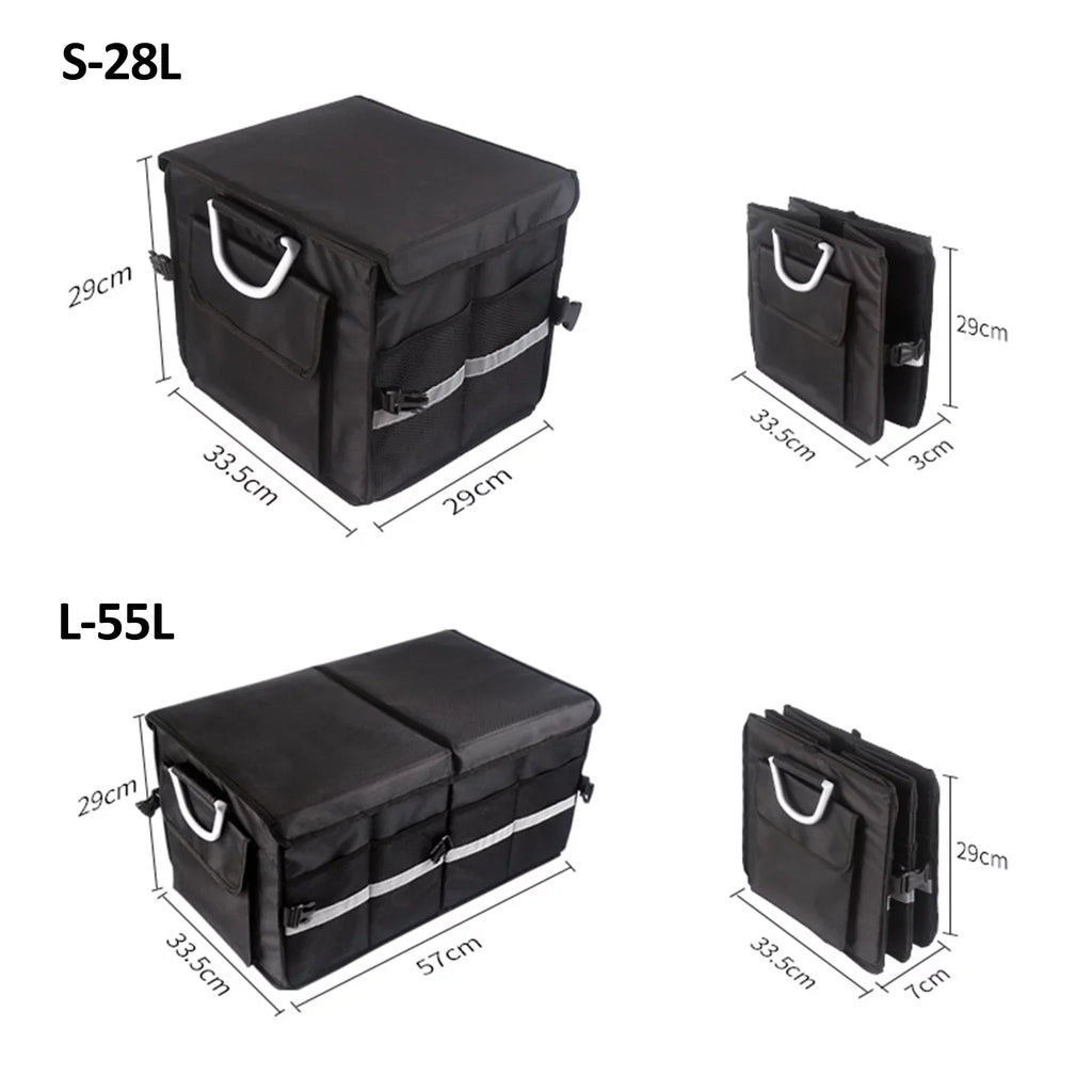 Folding Organizer, Cloth, Reflective 28L Box, Storage Strip, Trunk Car Oxford Car