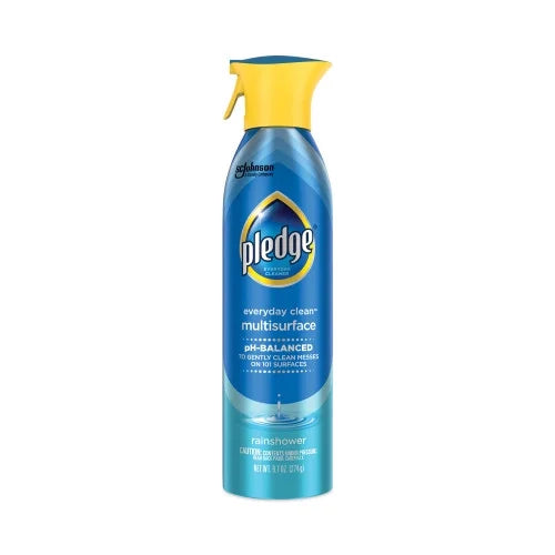oz Rainshower, Pledge Aerosol 6/Carton 9.7 Everyday, Spray, Multi-Surface