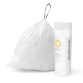 Trash Pack, Drawstring Q Custom simplehuman Bags, Fit Roll / Code 13-17 240 50-65 White Gallon, Liter