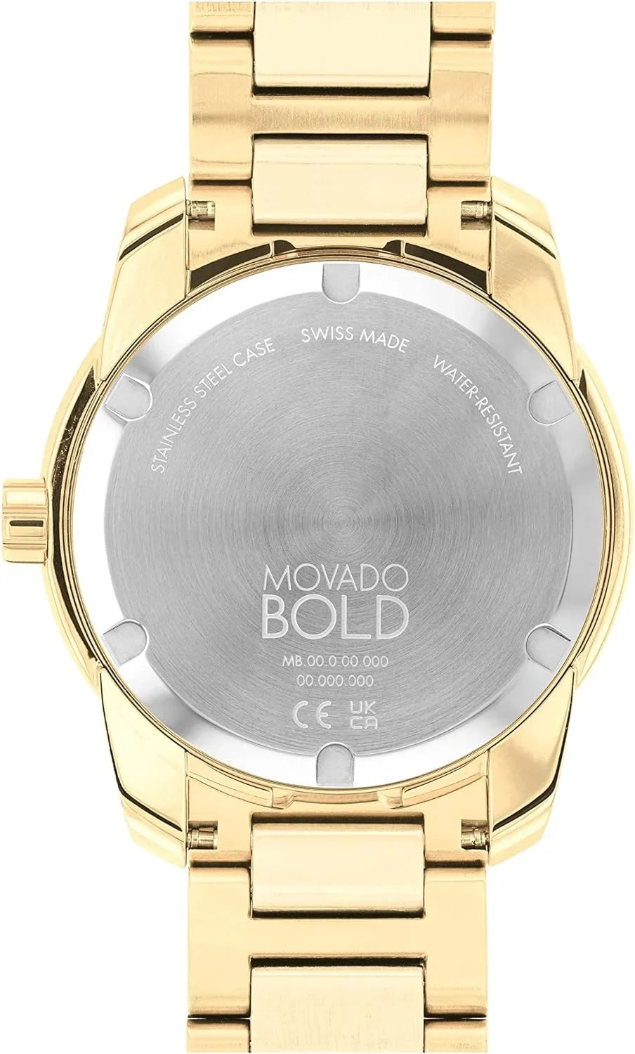 3600861 Men's Quartz Watch Gold Verso Dial Movado Bold