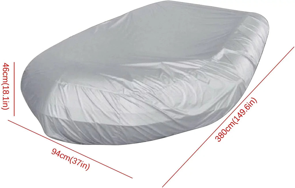 Inflatable Cover Waterproof Dustproof Dinghy Boat Silver Durable Cover Boat Grey