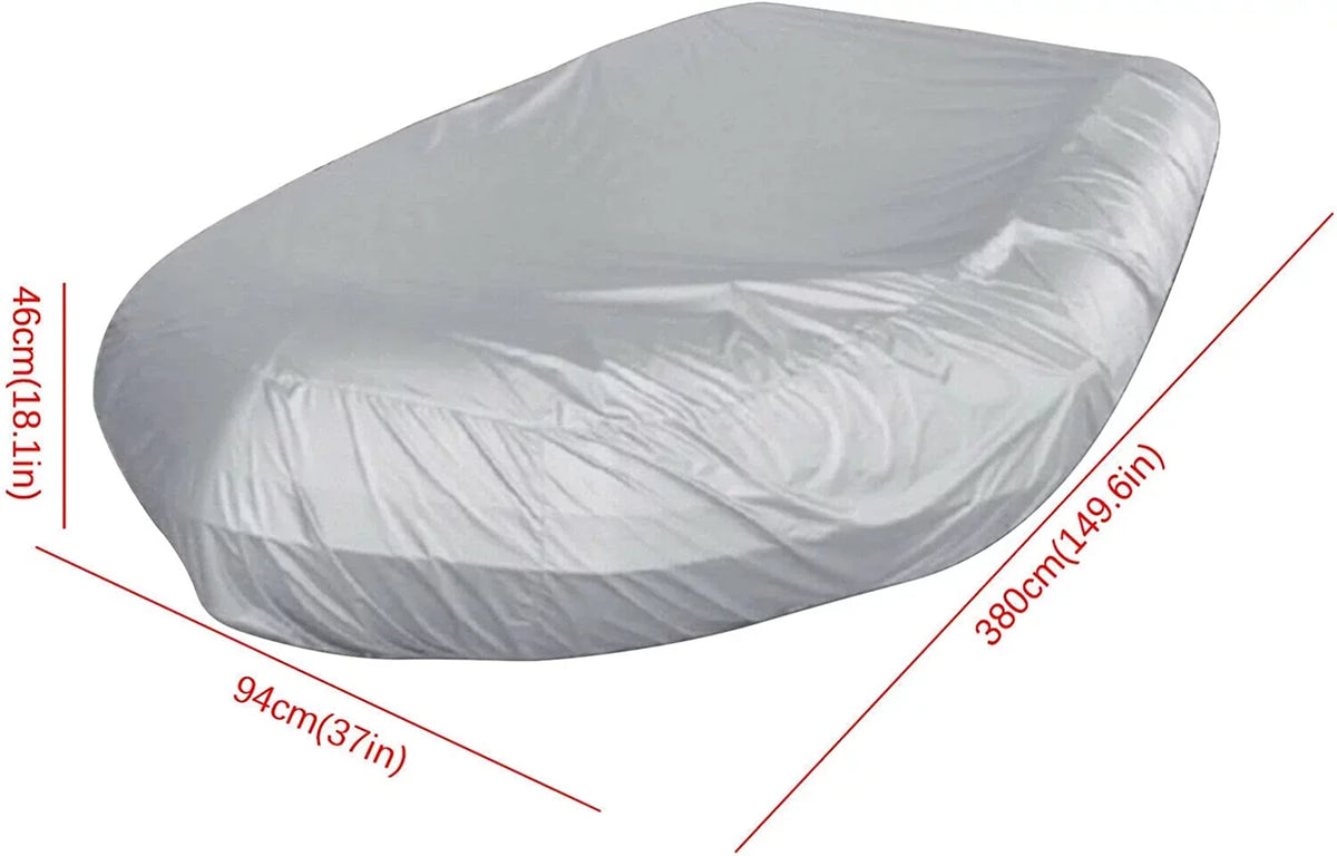 Inflatable Cover Waterproof Dustproof Dinghy Boat Silver Durable Cover Boat Grey