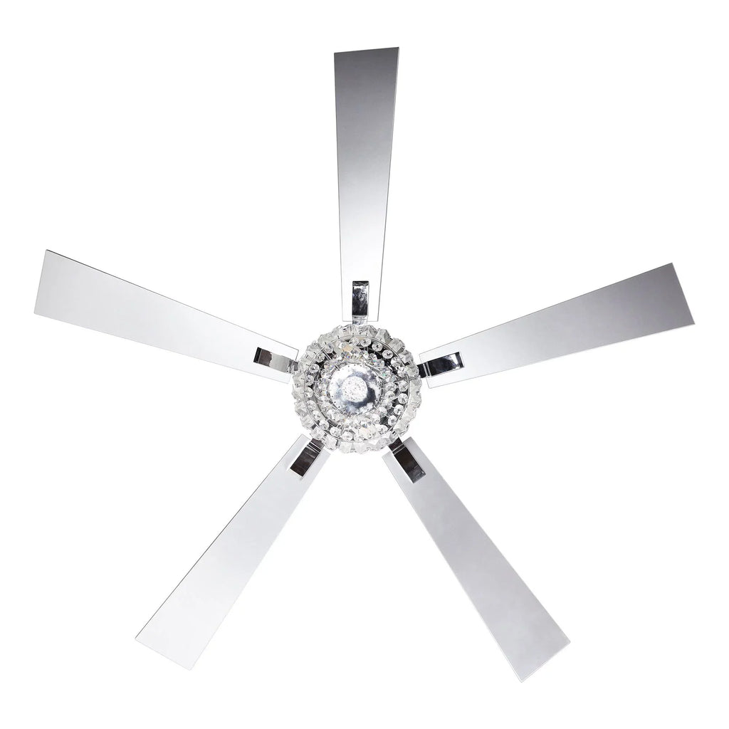 Not with Light Fan Parrot 5 Brushed Fan Included and Ceiling Bulb and Nickel Chandelier 48 Ceiling Remote Crystal Reverse Inches Blades, Uncle Modern 2 with Ceiling Fan