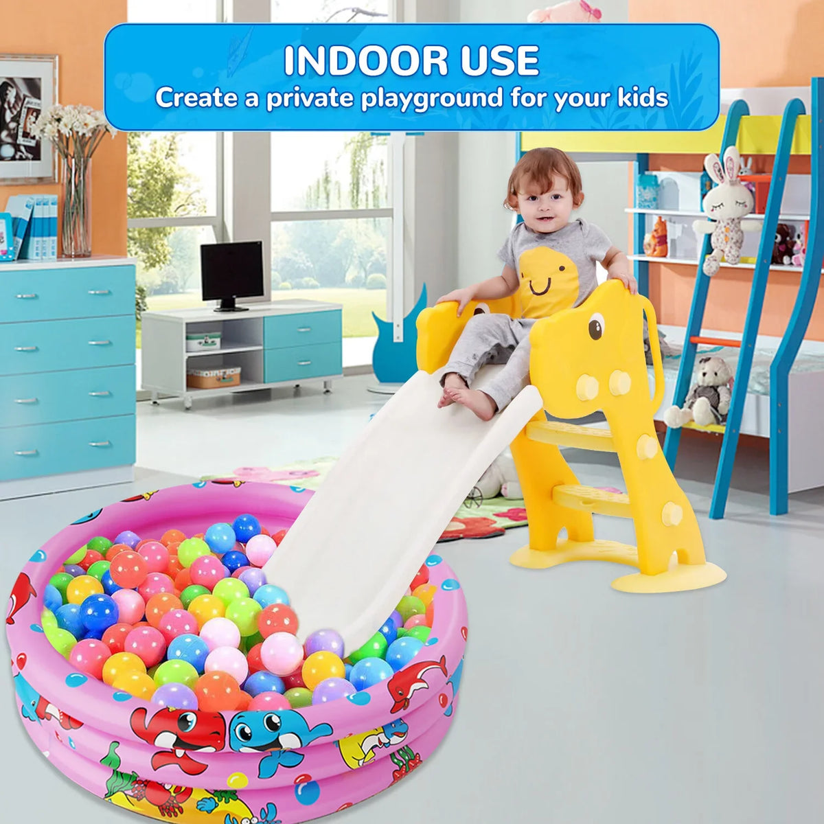 Inflatable Pool inflatable Swimming Swimming Indoor&Outdoor 3 Baby Ring Kids/Girls/Boys,Pink Pools, Center Kiddie Game 47"x12" Pool for for Play Paddling Kids, Water Round Portable Toddler
