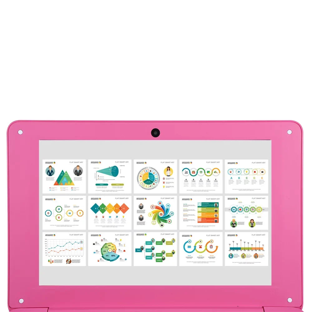 Portable Pink 10.1inch Intel 2GB+64GB/ with Processor/ Windows 10 card Netbook Quad Plug Core BT/ Support Wi-Fi/ Tomshine TF HD