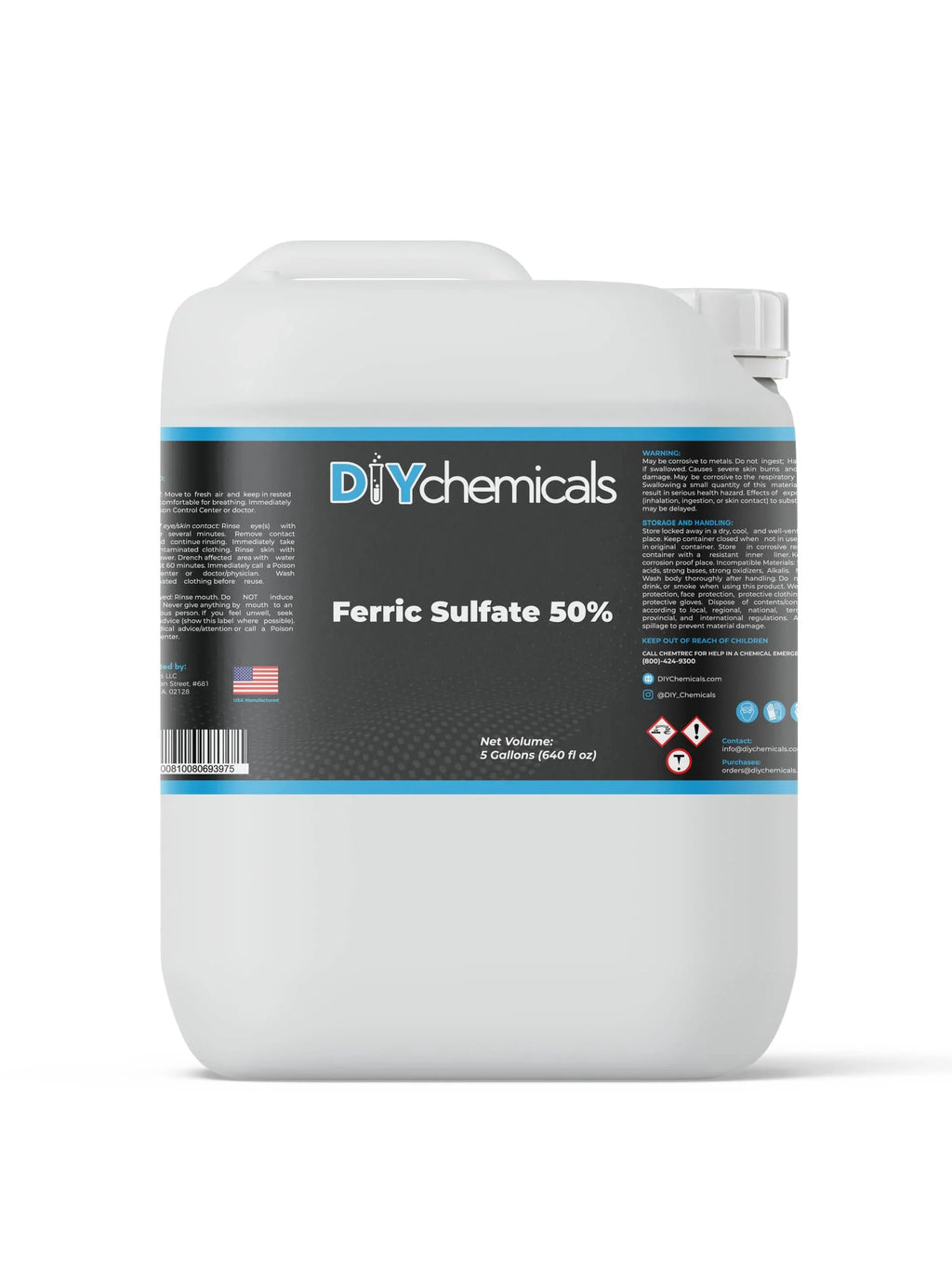 Treatment 50% in - USA Dissolved Clarification Flotation Sulfate and Water (1Quart) Ferric Made and DiyChemicals - Air Waste