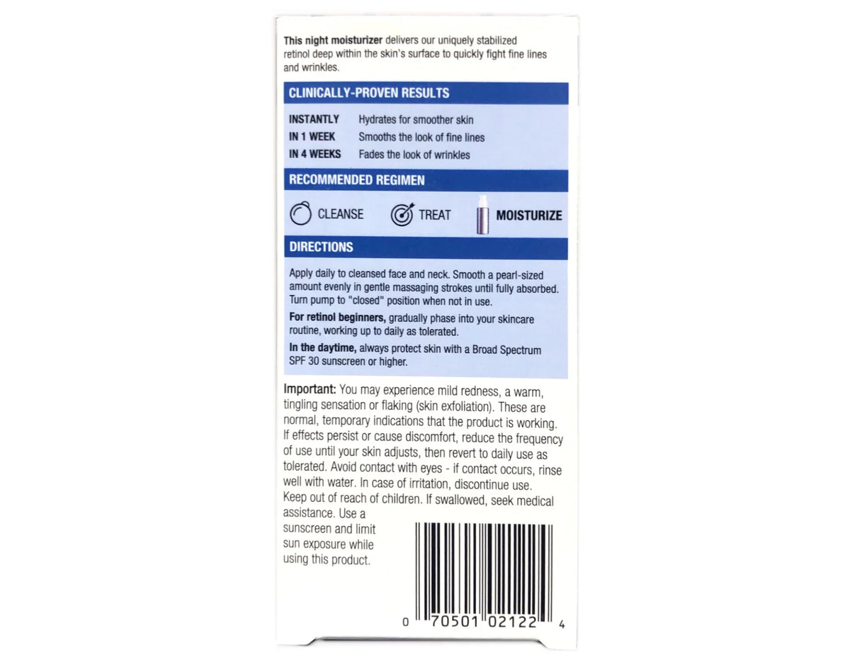 '- Night Rapid Oz, Neutrogena Moisturizer 3 1 Wrinkle Repair Pack