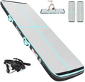 FBSPORT Exercise Material 20ft Mat, Track Green Air Mat, Carbon Tumbling Mint Fiber Gymnastic Inflatbale