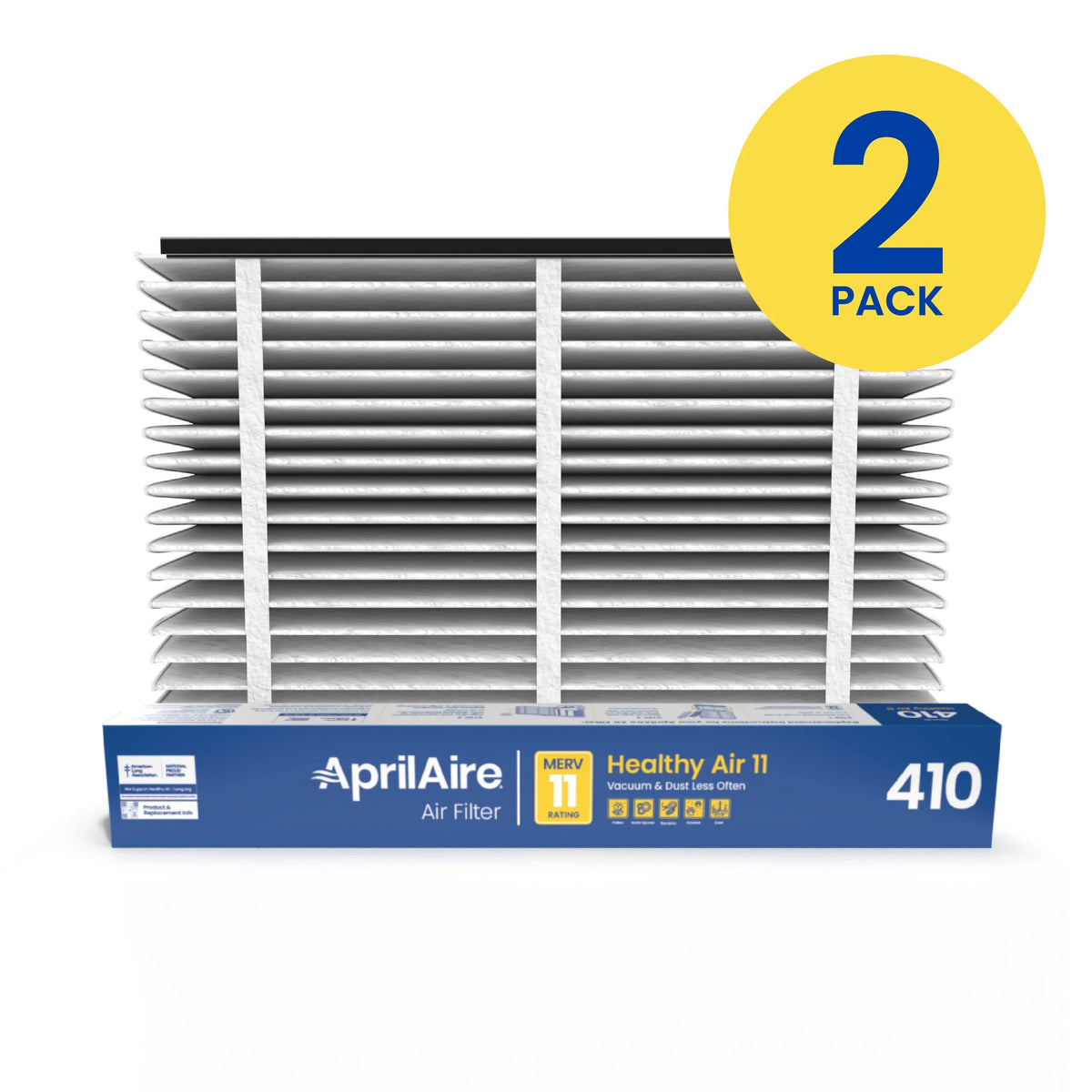 of 410 Clean Purifiers 2) (Pack 11 for AprilAire Air Whole-House Filter AprilAire Air Furnace MERV - Replacement Filter