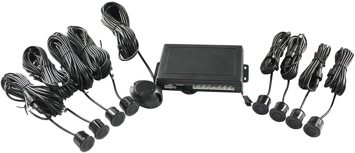 Black VTSR220 Parking Rear 4 and 4 Waterproof Boyo with Sensors Connector, Front