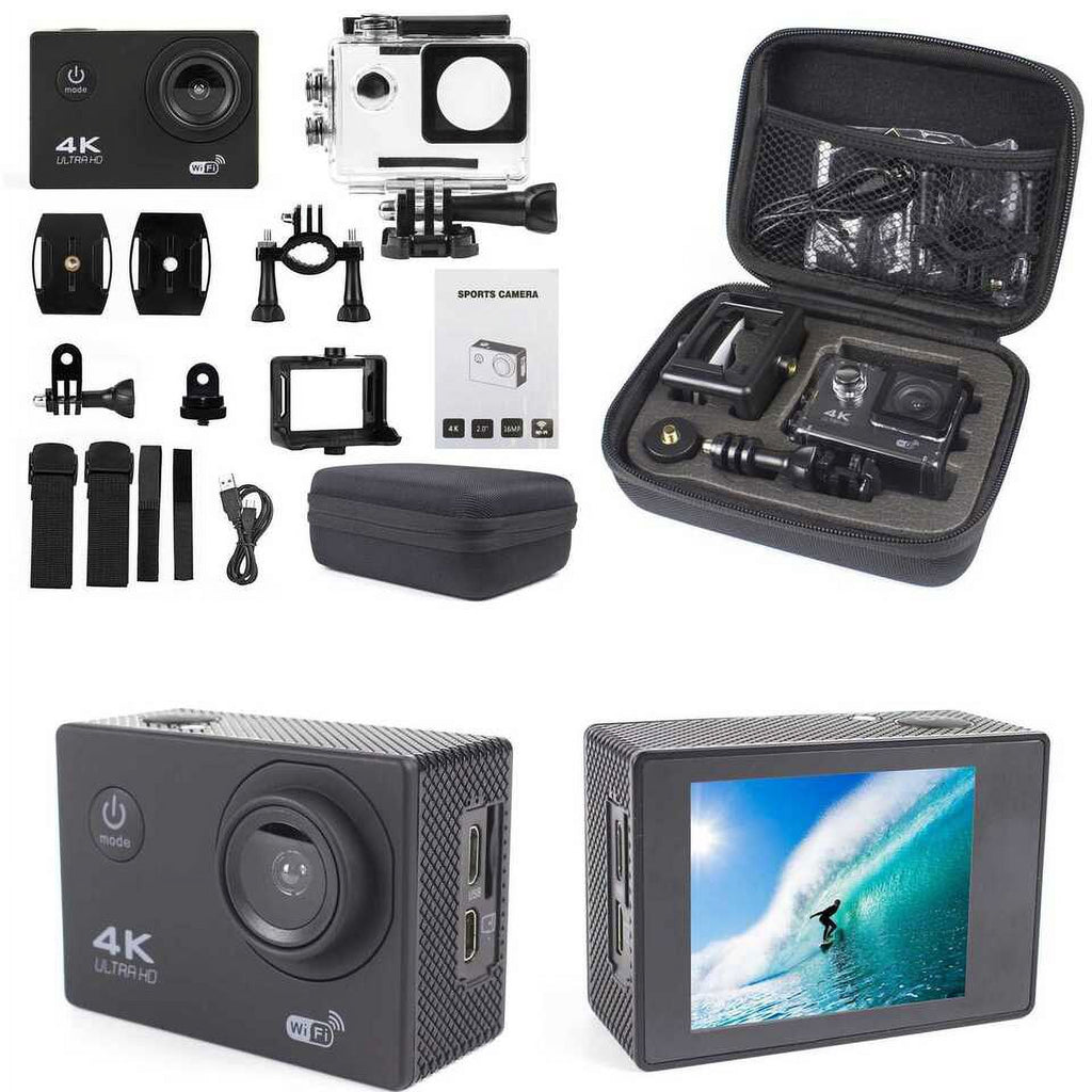 Carry Camera HD Battery, Card, 30M Camera Action Under 1080P Included Sports TF Waterproof, Case