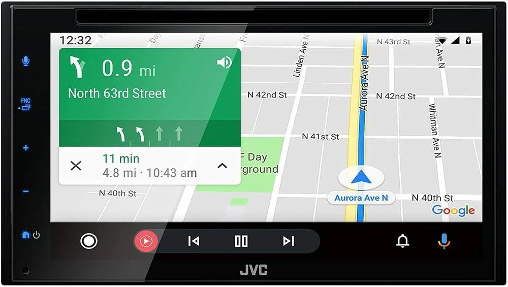 Ready Restored and Carplay, Bluetooth, Auto, Receiver JVC in-Dash Apple Android SiriusXM 6.8-inch Premium with DVD Double-Din KW-V66BT (Refurbished)