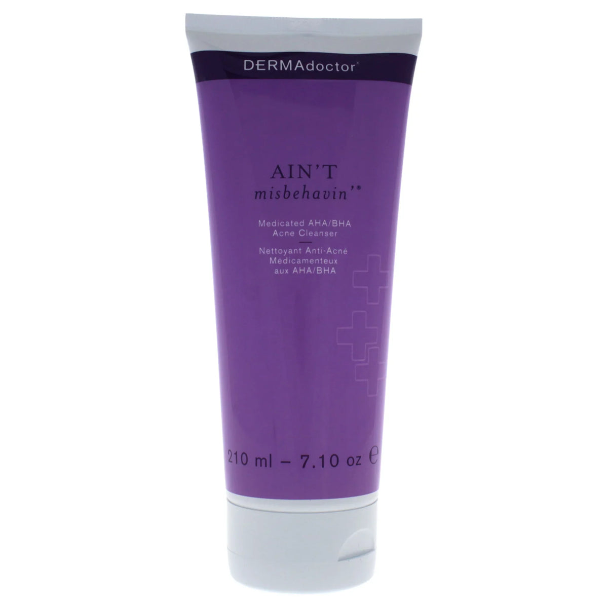 DERMAdoctor Acne Cleanser, Medicated Misbehavin Oz 7.1 AHA/BHA Acne Prone Skin, for Wash Aint Face