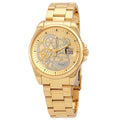 Bracelet Dive Gold Angel Yellow Steel 23568 and Gold Watch Silver Women's Dial