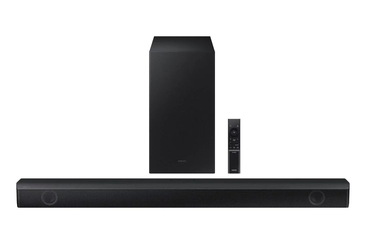 Upscaling OLED Samsung TV (2023) with QN55S90CAFXZA 2.1ch Subwoofer 4K 55" Smart AI Soundbar and Audio with HW-B550 Dolby with a Samsung