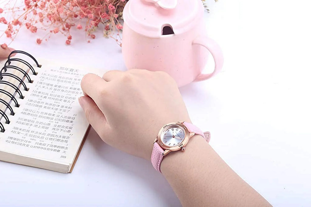 Girls Fashion Leather Watches Movement 11-15 for Watches Gift Ages Students for Watch Band Casual TUOTISI Watches Girls for Japanese Ladies Simple Watches Women Ladies