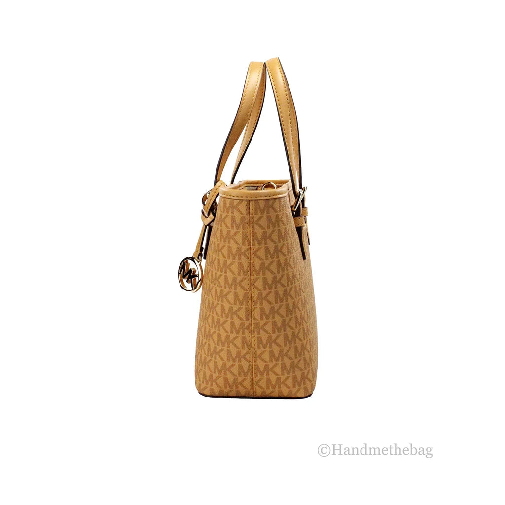 Cider Tote Carryall Set Top PVC Michael Purse XS Jet Kors Zip Bag Leather