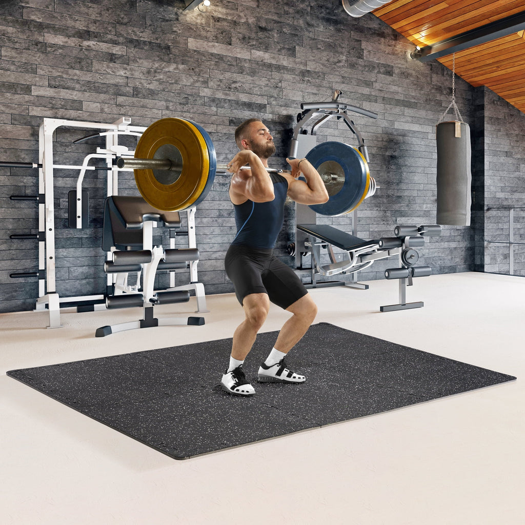 EVA Mat Foam Thick Density Fitness - Floor Sivan 12 Gym Home for Gym 1/2" Interlocking High Rubber Gym Flooring Top