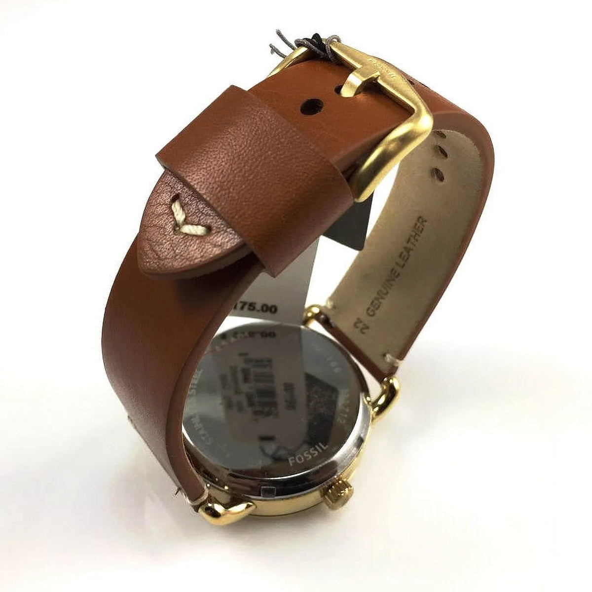 Japanese Fashion Leather Men's Fossil Quartz Commuter Twist The Watch ME1166 Gold