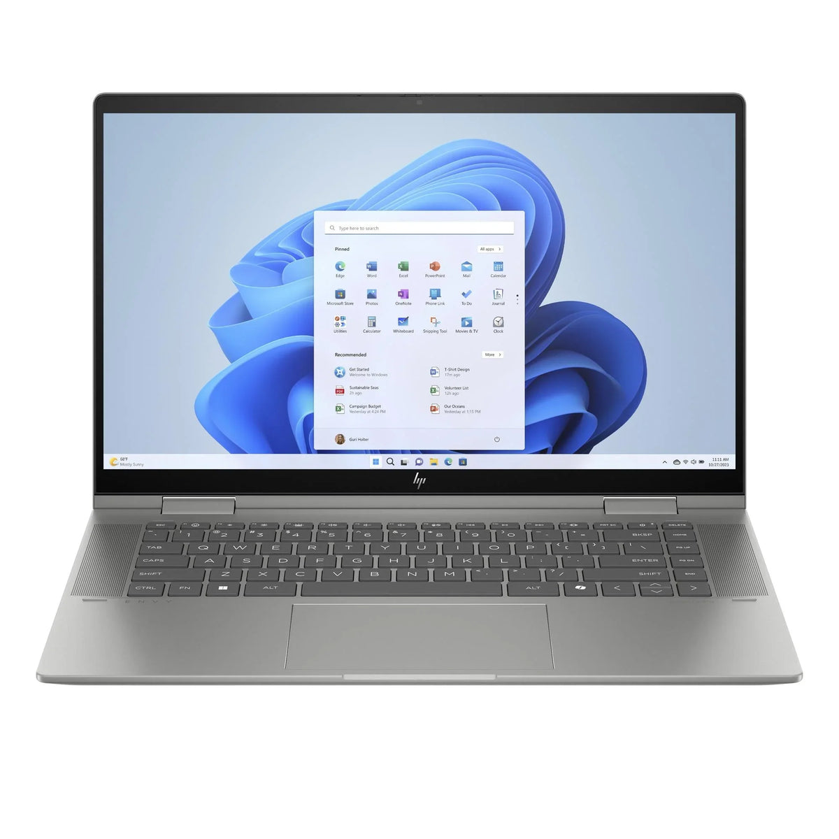 Core 155U, Windows Ultra Laptop, silver, 7 SSD, x360 Intel Touchscreen FHD 15.6" ENVY Home, 16GB Mineral 15-FE1057NR 9R1M2UA#ABA 512GB LPDDR5, HP 11