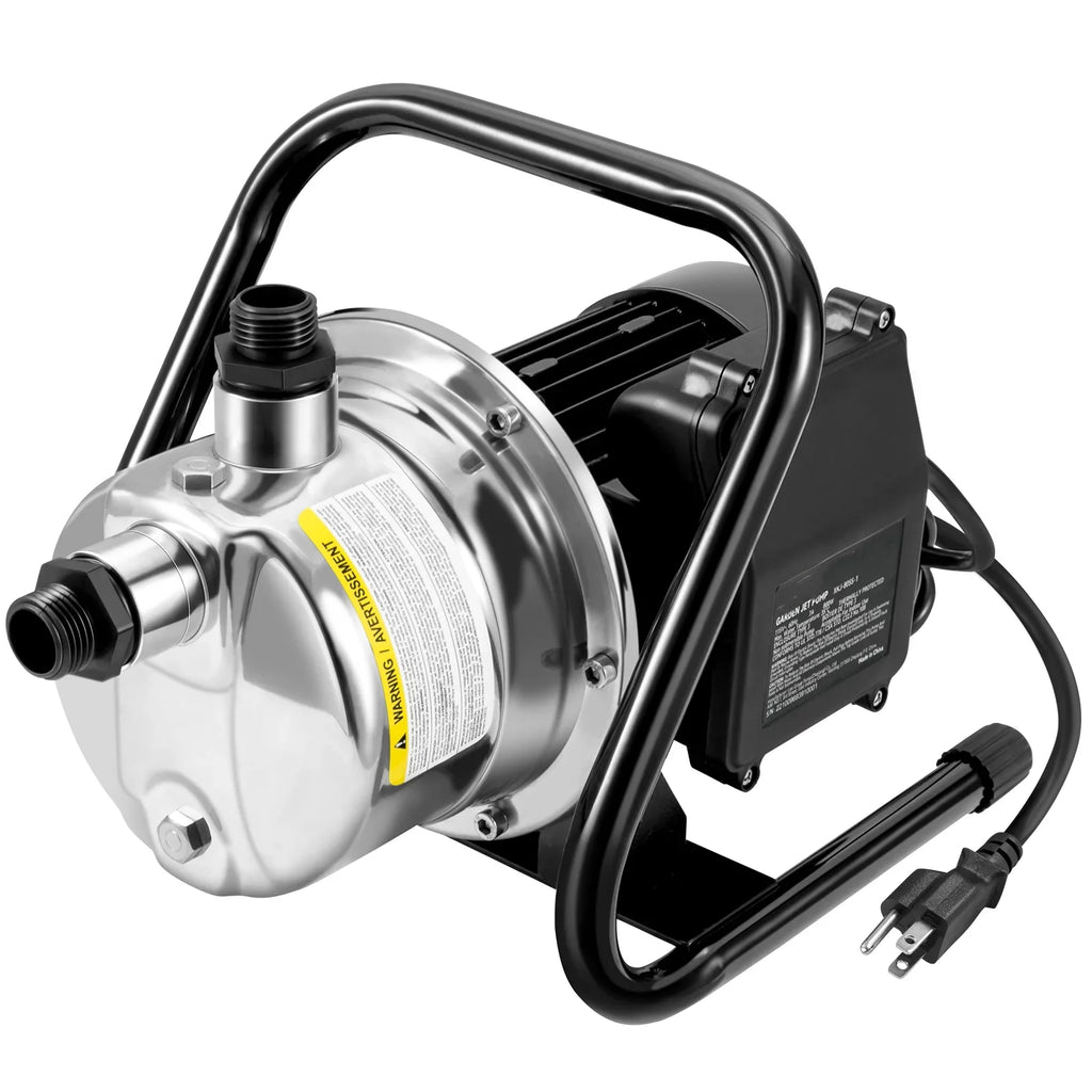 psi BENTISMShallowWell Portable Steel Booster 87 GPH Lawn 164 ft Garden Stainless for 1200 Jet 1.5 115V, Pumps Fountain, Pressure, Height, Sprinkler Max Lake system, Irrigation Pump, WaterTransfer HP