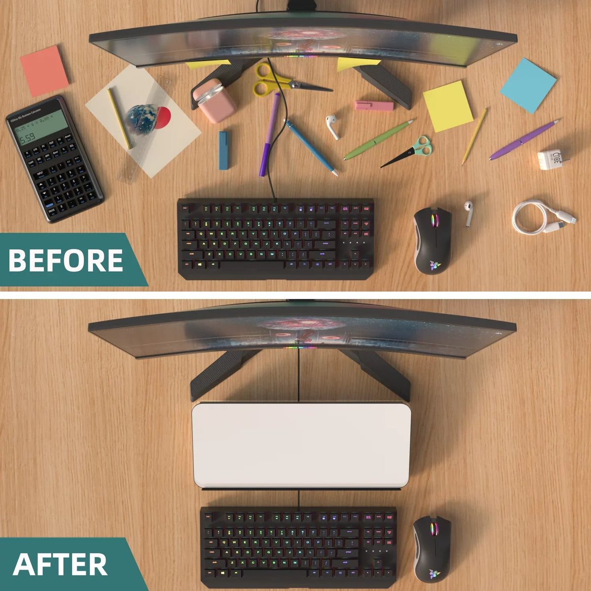 Design Accessories, Supplies for Board Desktop Split with Dry Home, YaGee Whiteboard, Erase School Desk Organizers Office