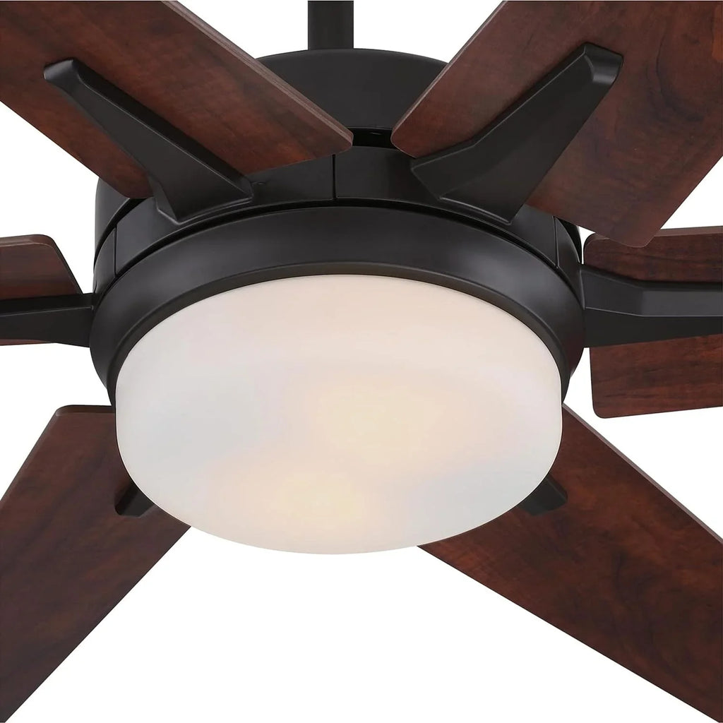 Control, Frosted and Inch, Compatible Opal GOURE Home 74002B00 Smart Black-Bronze Light, with Transitional Alexa with Google 60 WiFi Amazon Remote Glass LED Fan Ceiling Cayuga, Finish, Lighting