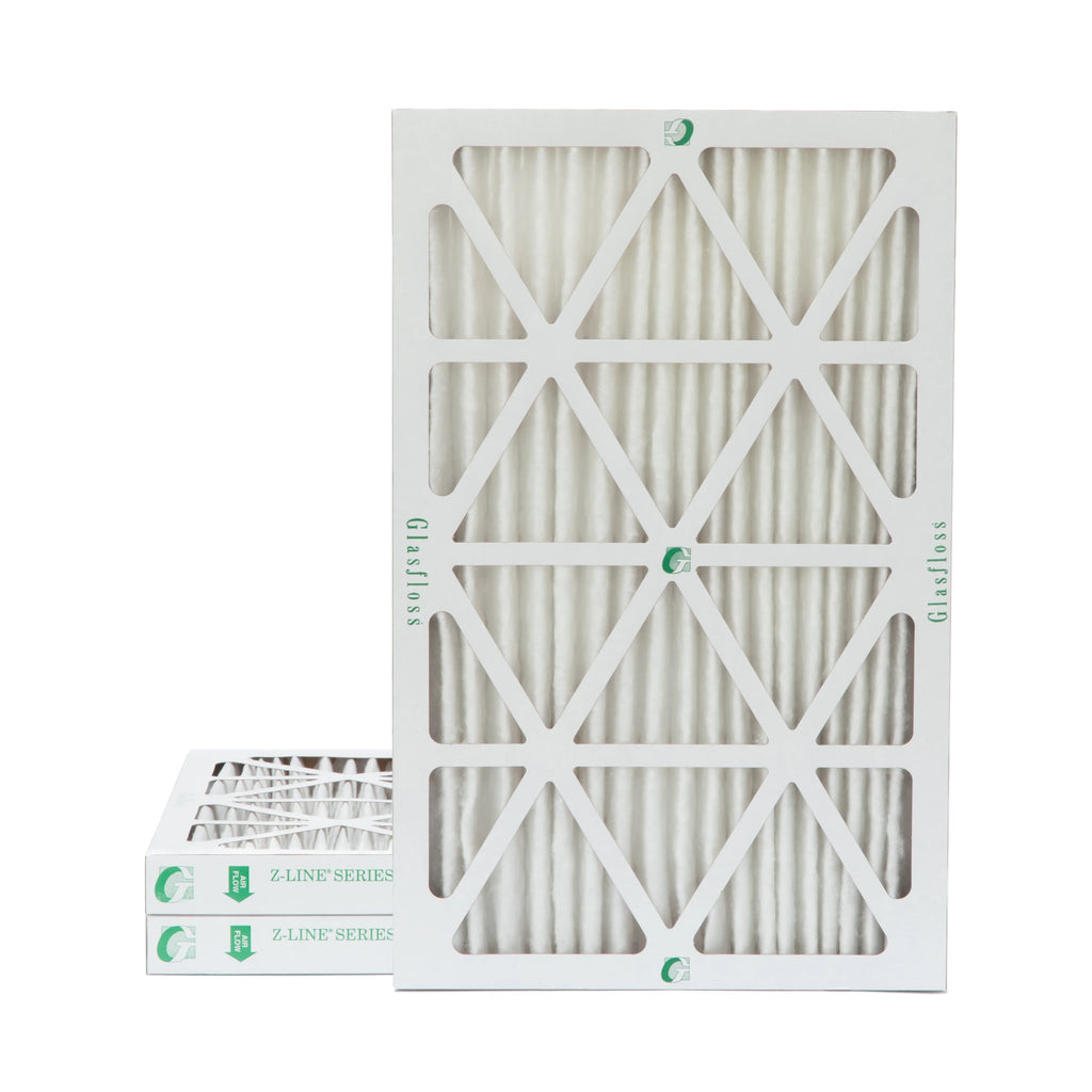 Filters x Pleated Pack Size: MERV 10 3 1-3/4 24-1/2 Inch by Actual 15-1/2 2" Glasfloss. of x Air 16x25x2