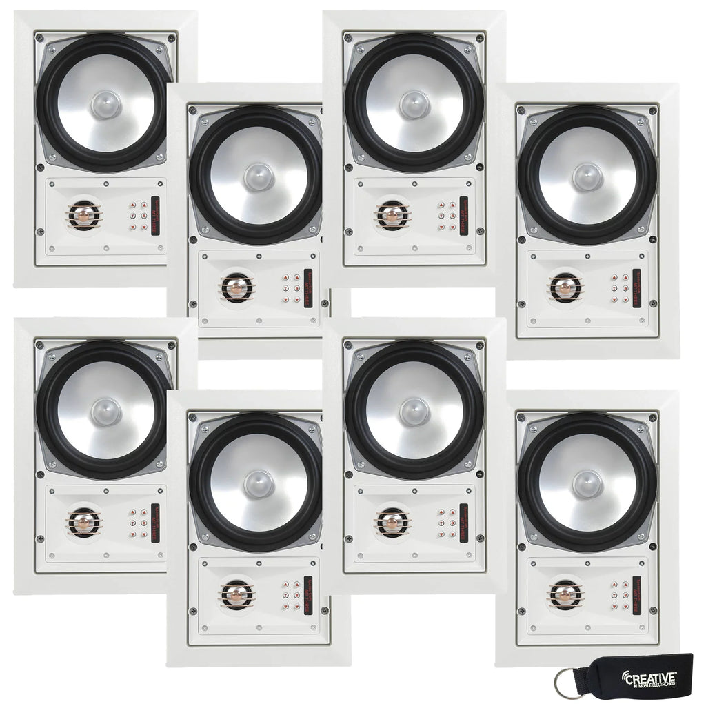 4 total) - of Speaker Includes Ceiling MT6 SpeakerCraft or Three (Multipack pair, speakers - White Grill In-Wall 8