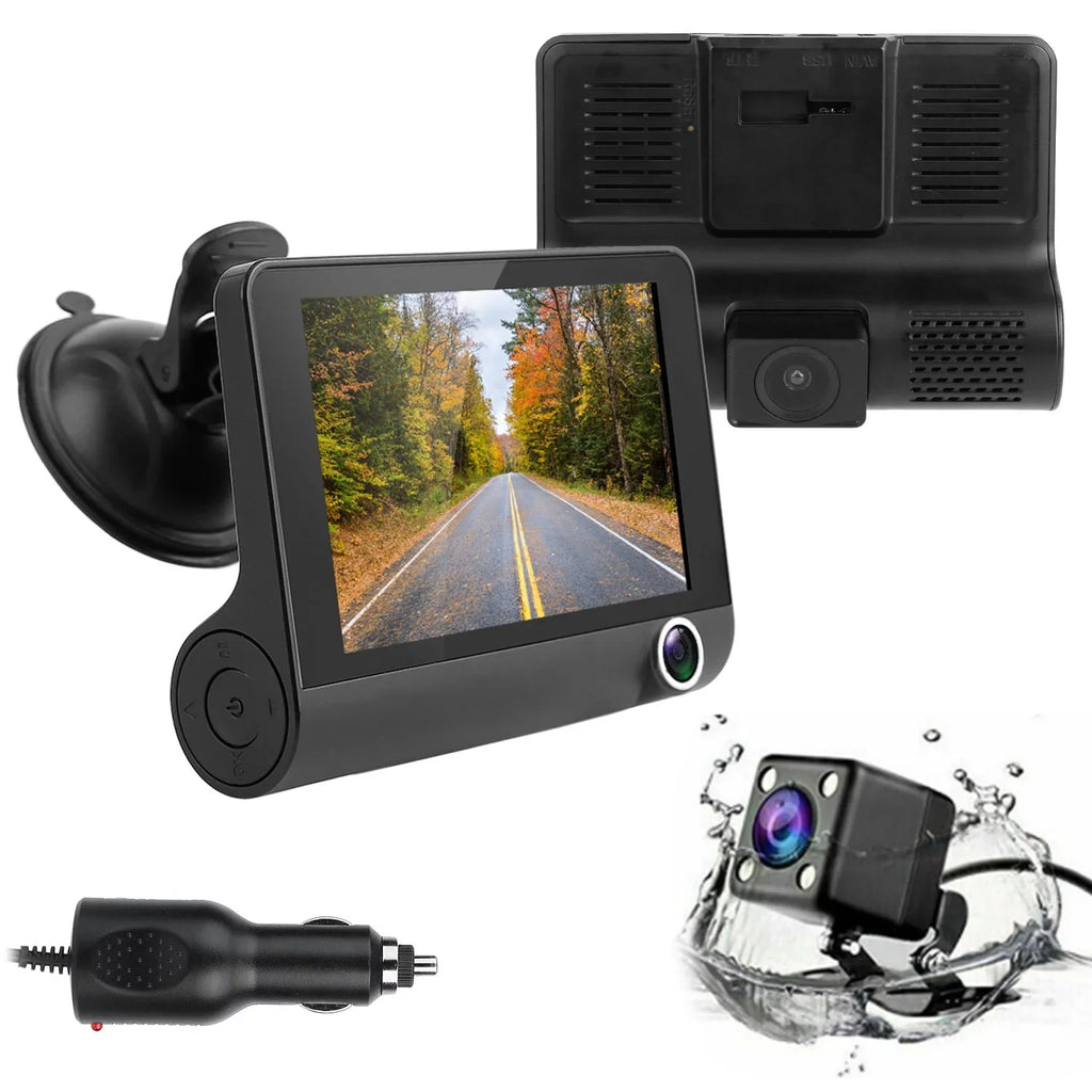 Rear Recording Motion G-Sensor Cam with Detection Front Dash Touch 1080P and iMouTEK Loop 4in Car Camera Dash Camera Screen