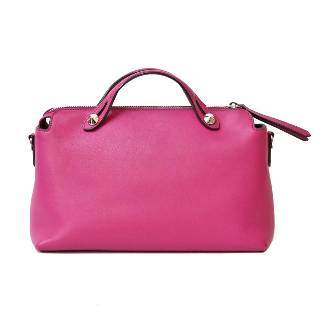 (Fair) Visaway Women's Pink Leather Pre-Owned Shoulder Fendi Bag FENDI