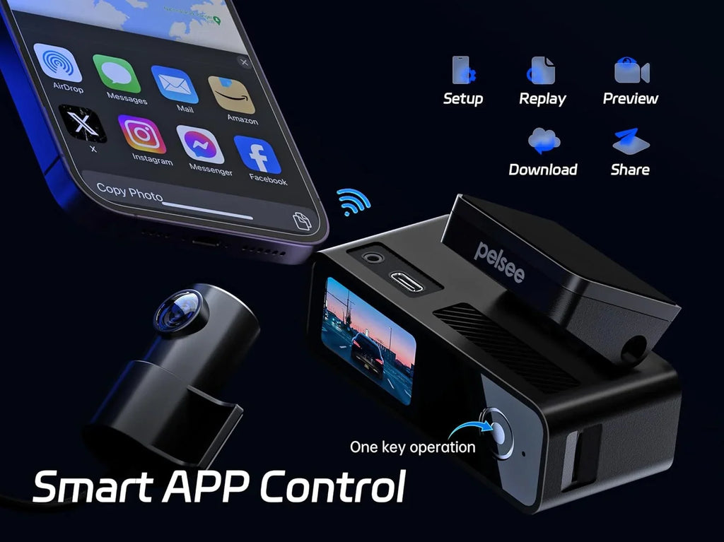 Car 2K/1080P Built-in Cam Vision,Voice Cars, Duo Control,24H Rear, Mode,G-Sensor,P1 Parking Camera for Dash Front Front IPS Mini and Display 4K Single Pelsee Camera, Dashcam,Night Dash Wi-Fi,1.5” Dual