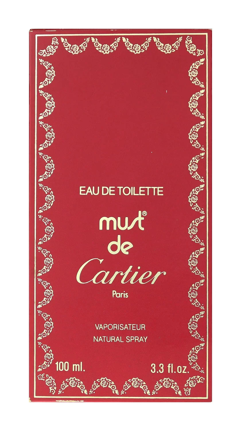 Toilette Cartier 3.3Oz/100ml De (Vintage) Spray De Box In Cartier Must Eau