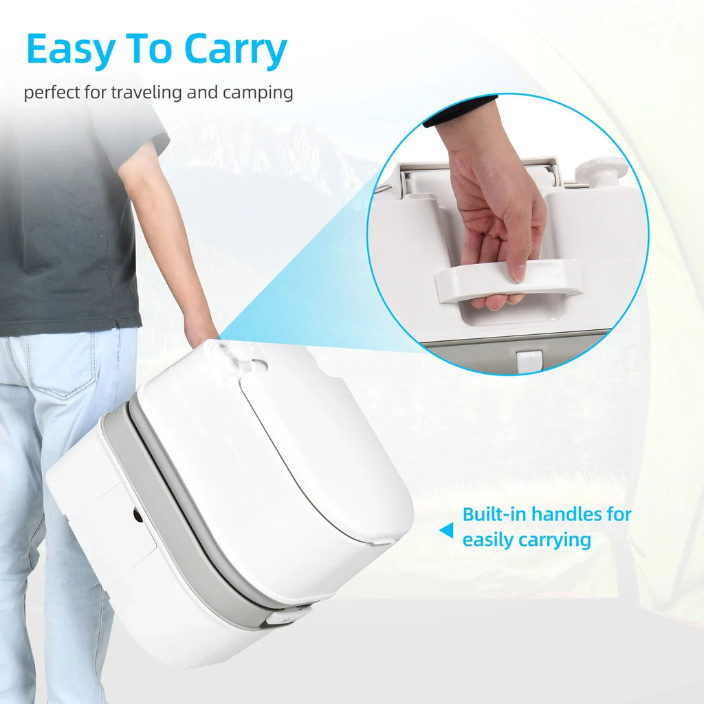 DWVO with Camping Spout Rotating RV 6.34 Portable Toilet Outdoor Level Potty RV Gallon Toilet, Porta Indicator, ,