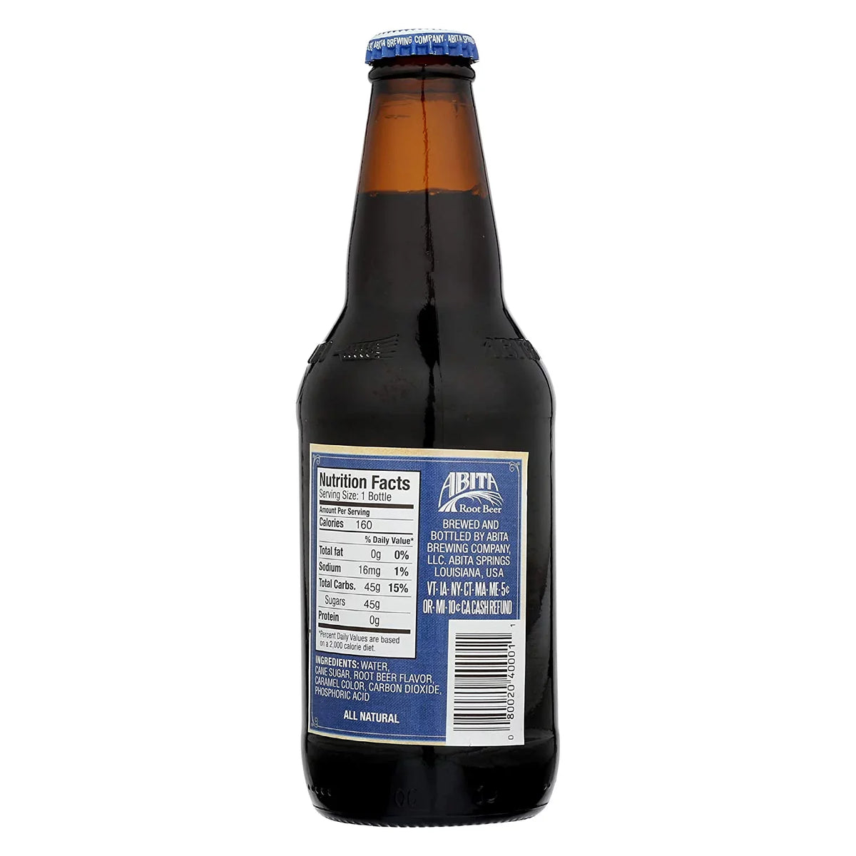OF (Pack 12-Ounce Bottle LOUISIANA "A w/cane sugar Glass Abita ROOT BEER Cajun Brew", 12) of
