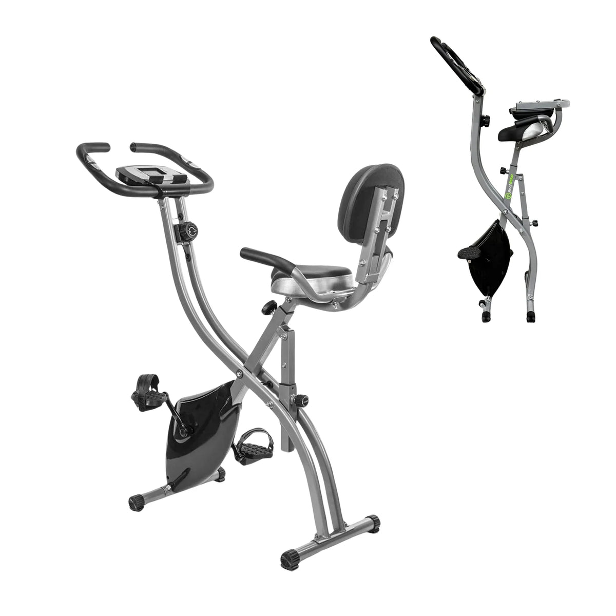 Upright Heart Recumbent 8 260 Sensor, Capacity, of Stationary Bike 1 Adjustment Rate Back Cycle Cardio Fitness 3 in workout, Bike, Rest, LCD and LBS Arm Home Levels Exercise Folding