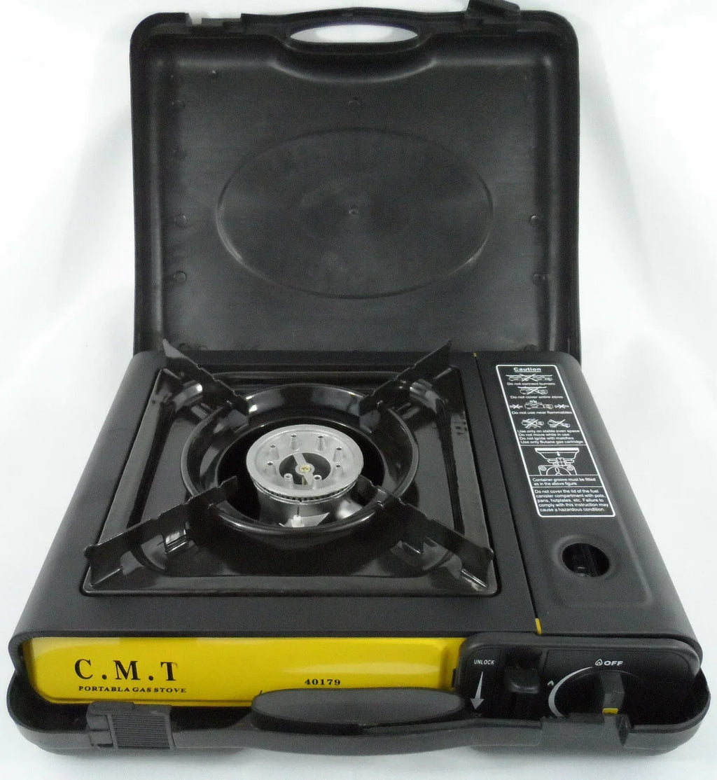 Single Portable Tabletop Gas Stove Case Hard Stove Burner Camping w/