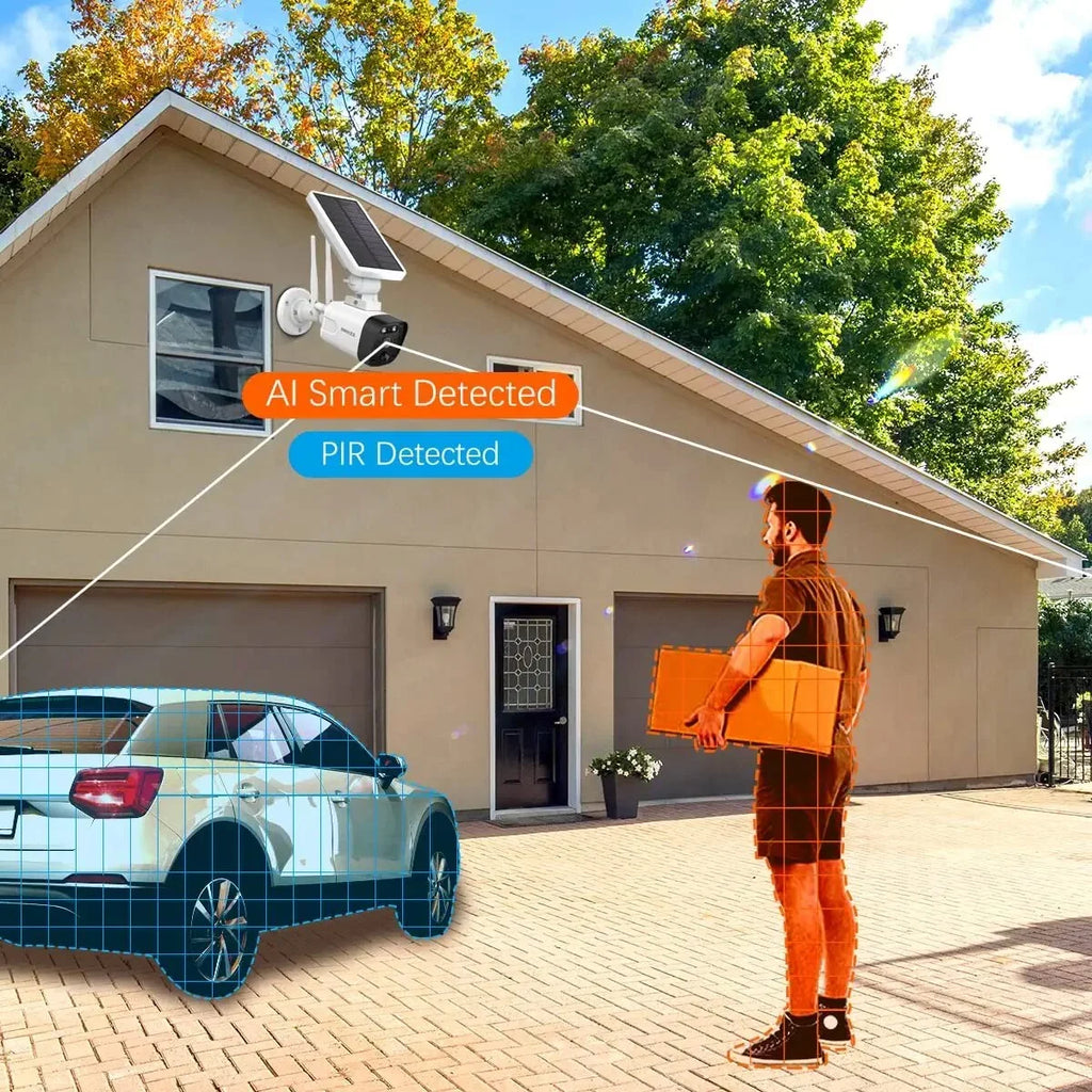 pre-installed 2TB Security {100% Solar 2K Wire-free Home 6pcs 8-channel system, OOSSXX 3.0MP System}, by Drive Wireless solar Camera Surveillance with Hard NVR, cameras