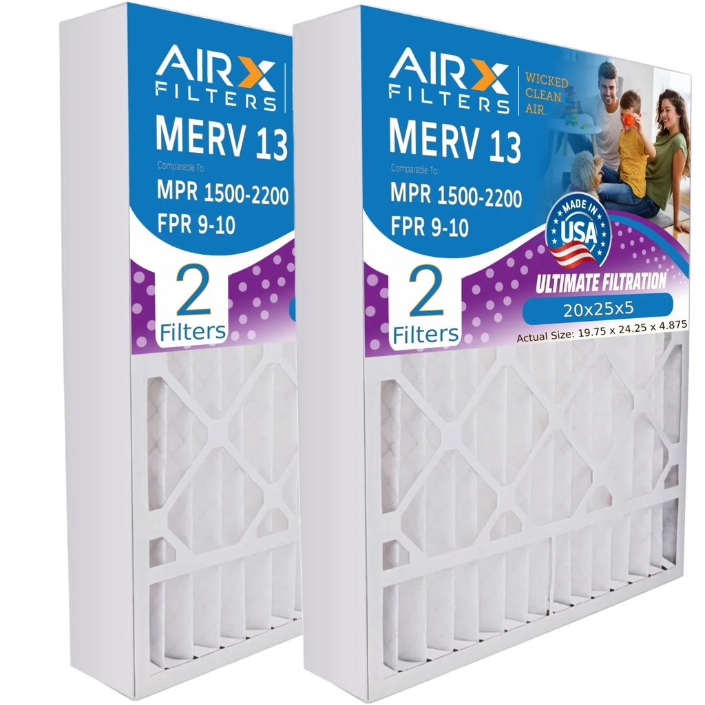 Furnace 20x25x5 to - MPR Comparable with USA 20x25x5 Filter Air Compatible AIR. Filter FILTERS CLEAN AIRX Made by Pack Ultravation MERV 91-006 1500 2 9 WICKED & 13 2200 Premium FPR