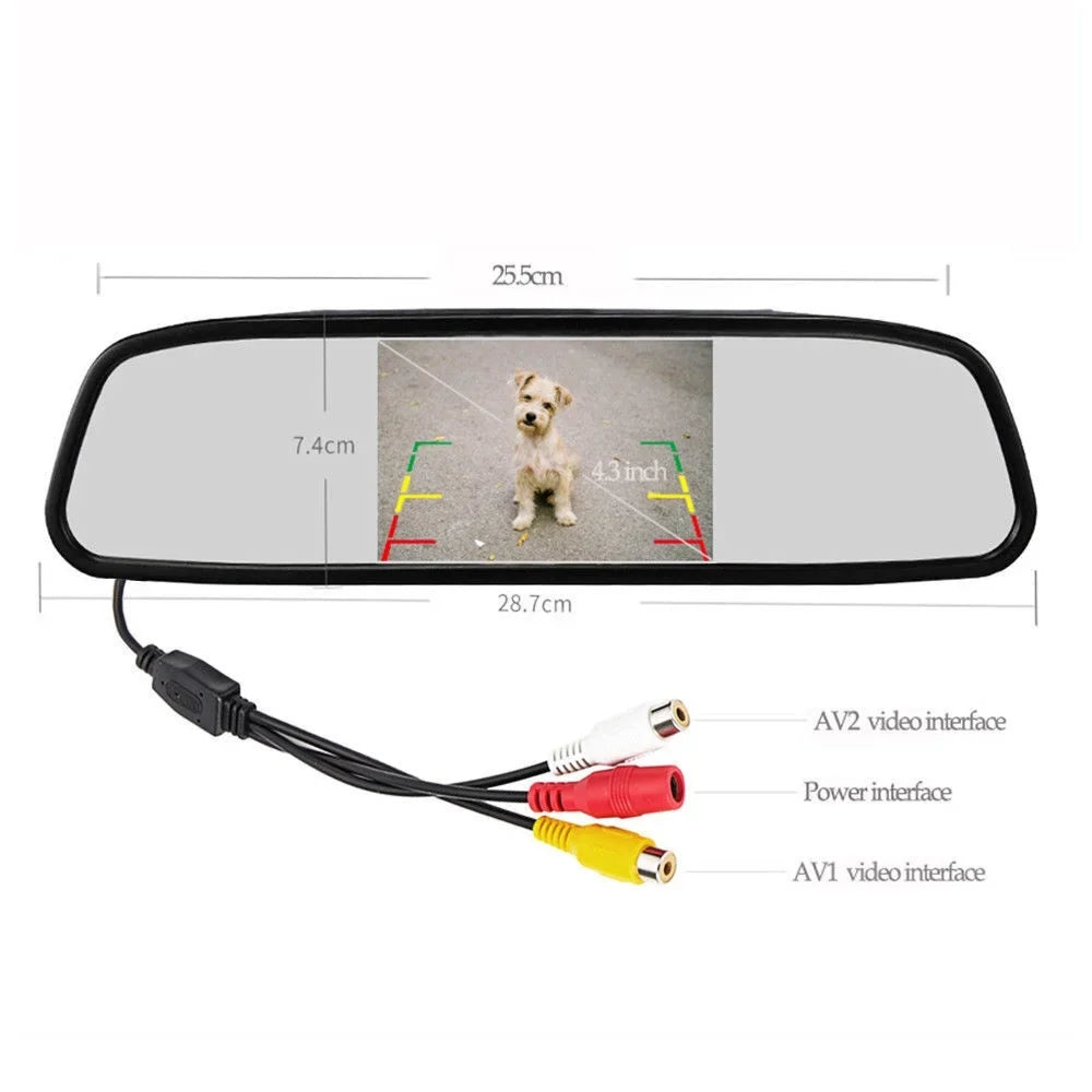 Camera System HD 4.3inch Car License Rear Parking Plate Reverse View Backup Monitor