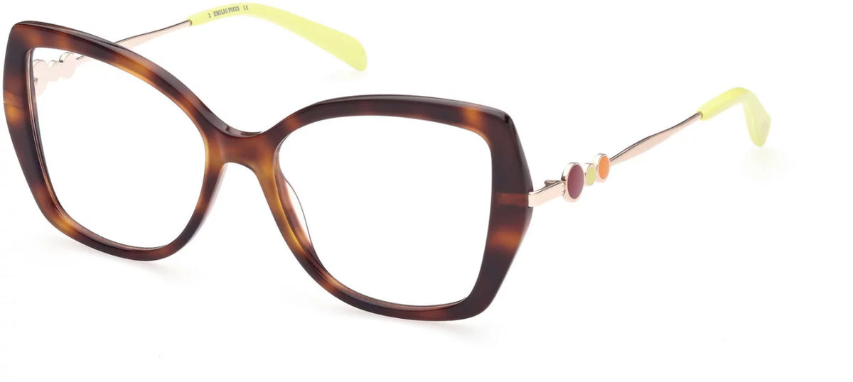 Dark 052 Havana Gold Emilio Pucci / EP Shiny Eyeglasses 5191 Rose