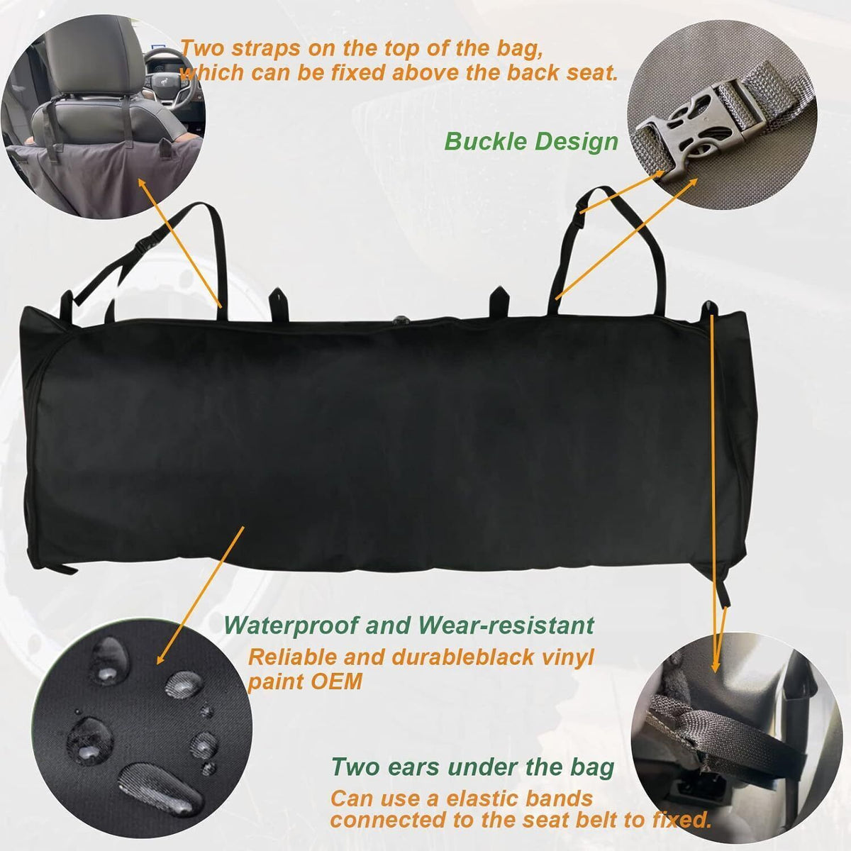 For Top Storage Bronco Window Door Bag Black 2021-2023 Ford Accessories Soft 4