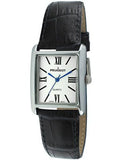 roman women's 3036bl watch silver peugeot numeral tank band blue leather
