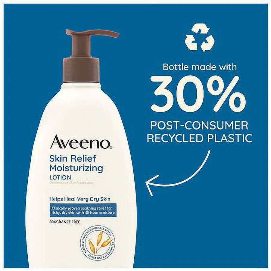 Pack Fragrance-Free 2 33.0 fl Skin Very Moisturizing Lotion for Aveeno of oz Relief Dry Skin